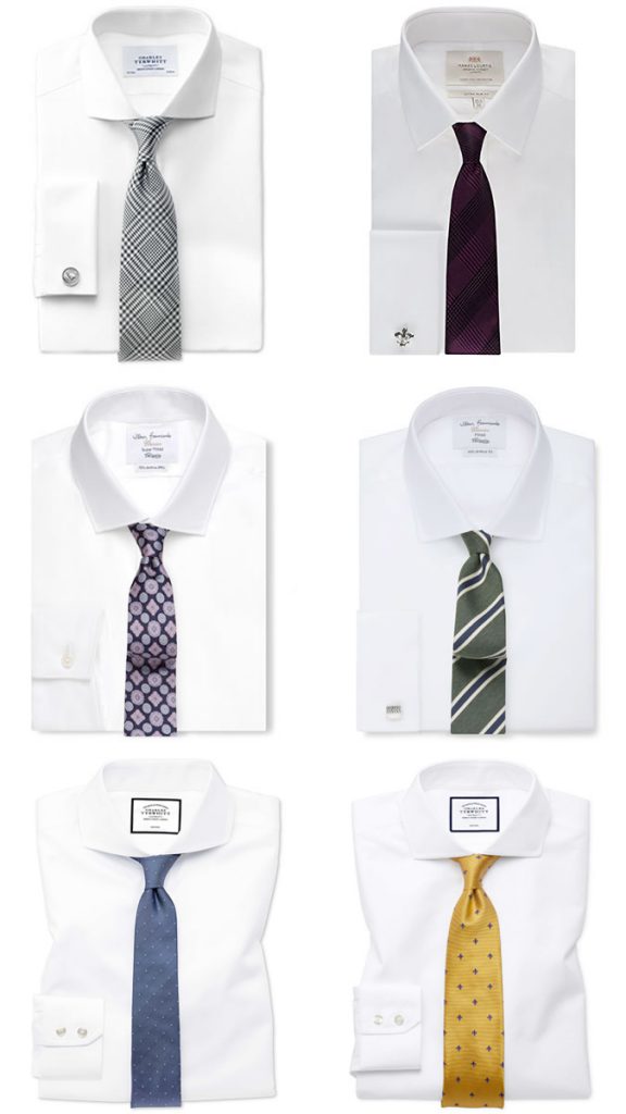 ست کردن پیراهن‌ سفید با کراوات